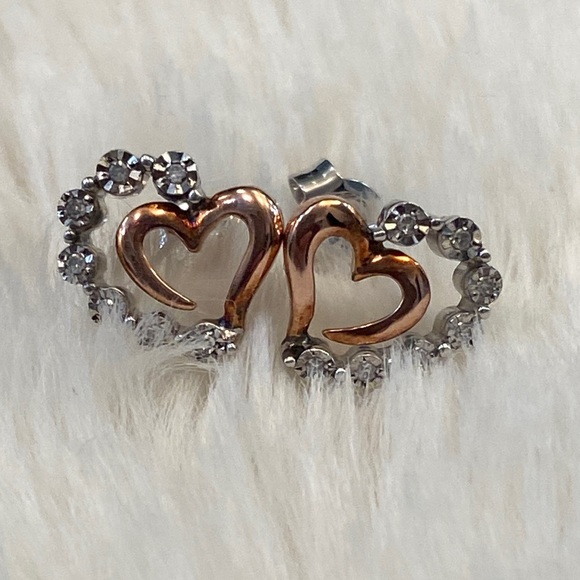 Zales Jewelry - Heart Diamond Earrings